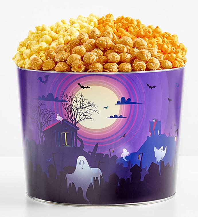 Haunted Hallow 2 Gallon 3 Flavor Popcorn Tin